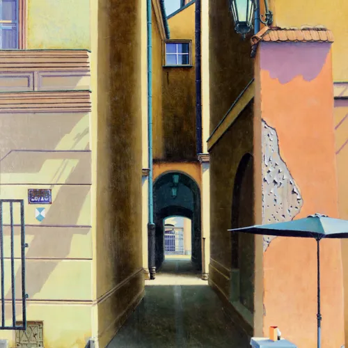 Niebieski parasol